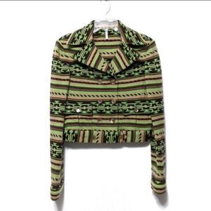 IISLI 100% Wool Southwest Cropped Jacket 10